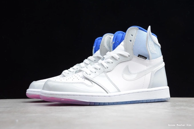 CK6637-104 Racer Air Blue Jordan 1 Zoom High White Retro 0726